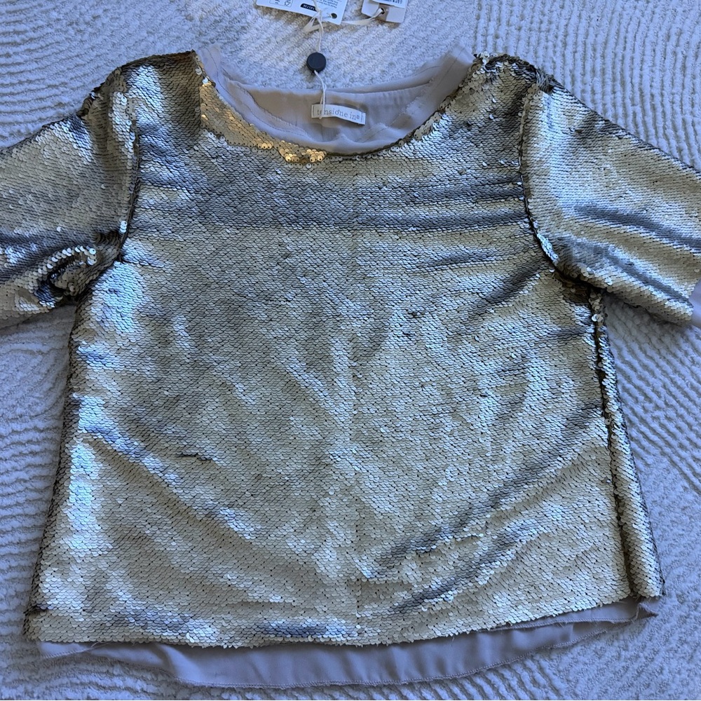 Gold Sequin blouse